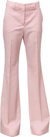 Sportmax Broeken, Dames, Roze, S, Wol, Wijde broek