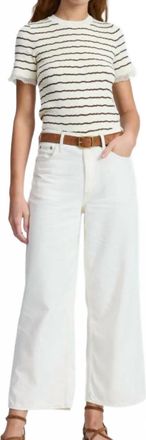 Rag & Bone Featherweight Andi Wide Leg Pants In Ecru