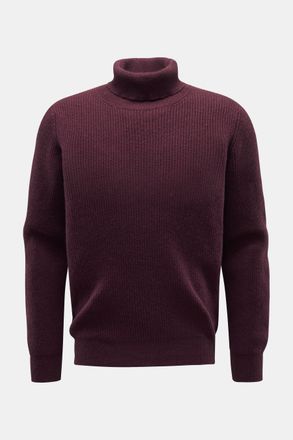 Braun Hamburg Men - Cashmere turtleneck jumper burgundy