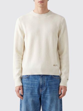 A.P.C. A. P.C. Maglia girocollo in pura lana con logo ricamato
