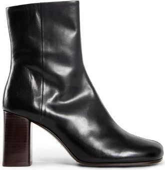 Christophe Lemaire Anatomic Boots 80 - Dames - Laarzen met Hak - Zwart - 40 EU - Leer - Schoenen