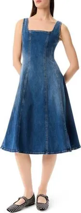 Robert Rodriguez Nova Sleeveless Seamed Denim Midi Dress in Waterfall Wash at Nordstrom Rack, Size 14