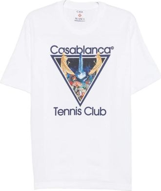 Casablanca Graphic T-Shirt - Heren - T-shirts - Wit - XL - Tops