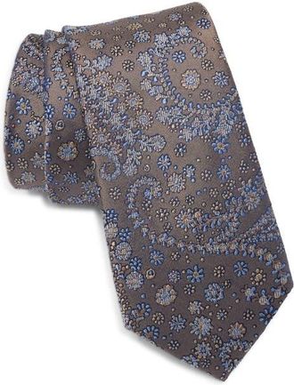 Nordstrom Davari Paisley Silk Tie in Taupe at Nordstrom