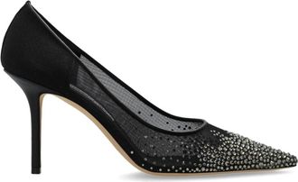 Jimmy Choo London Love 85 Pumps - Dames - Pumps - Zwart - 41 EU - Leer - Schoenen
