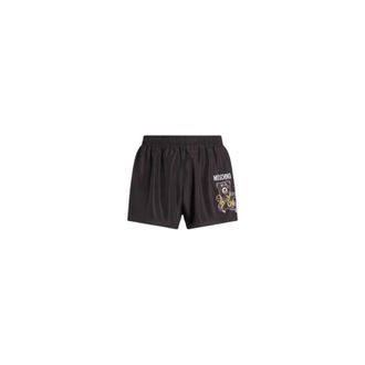 Moschino Teddy Bear Nylon Swim Boxers - male - Moschino - Beachwear - Black - 3XL - Swimwear