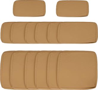 OUTSUNNY Garden Rattan Sofa Set Polyester Cover Replacement No Cushion - Beige | TJ Hughes