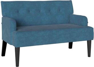 vidaXL Banco Chesterfield Azul 112 X 65,5 X 75 Cm Terciopelo Vidaxl