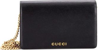 Gucci Borsa a tracolla GG Marmont in pelle con catena - Nero