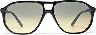 L.G.R Tangeri 01-YG Mens Sunglasses Black Size 54
