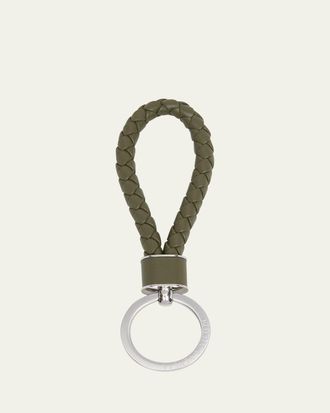 Bottega Veneta Mens Intreccio Key Ring