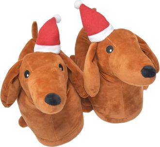 Generic 2026 New Weiner Dog Slippers for Wome, Cozy Warm Animal Dog Slippers, Dachshund Slipper Cozy (Brown-b)