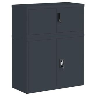 vidaXL File Cabinet Anthracite 90x40x110 cm Steel Vidaxl