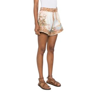 Zimmermann Short Shorts, female, Multicolor, Size: S Mahon Relaxed Short
