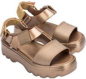Melissa Kick Off Platform Sandal in Gold at Nordstrom Rack, Size 10