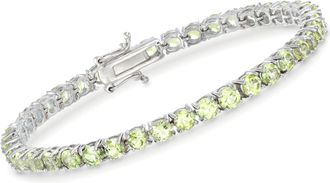 Ross-Simons 16.00- Peridot Tennis Bracelet in Sterling Silver