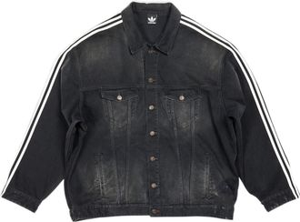 Balenciaga x adidas Oversized Denim Jacket Black 724775TNW541129