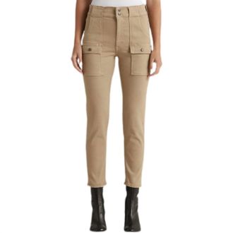 Edwin Rylee High Rise Cargo Pants In Beige
