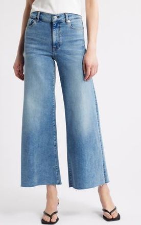 Frame Denim Le Palazzo Crop Wide Leg Jeans in Crave Raw After at Nordstrom Rack, Size 32