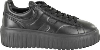 Hogan H Stripes Sneakers - Dames - Sneakers - Zwart - 38 1/2 EU - Leer - Schoenen