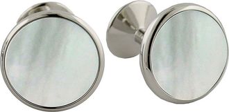 David Donahue Mother-of-Pearl Cuff Links in Silver at Nordstrom