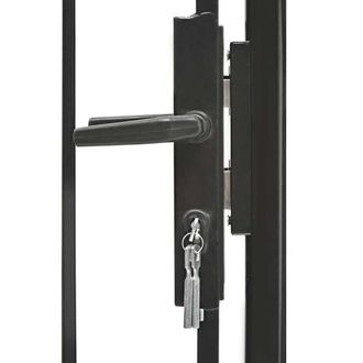 Berkfield Home Elegant Garden Gate Steel 1x2 m Black