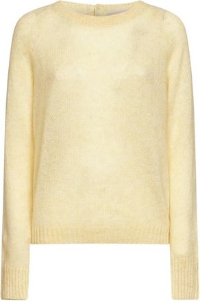 Blanca Vita Trui met ronde hals - Dames - Ronde hals truien - Geel - XS - Wol - Truien & Vesten