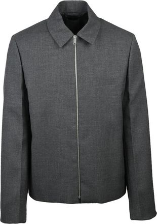 Givenchy Giubbotto Dritto - Heren - Zomerjassen - Grijs - L - Wol - Jassen