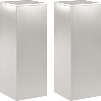 vidaXL Soporte De Plantas 2 Pcs Plateado 30 X 30 X 80 Cm Acero Vidaxl