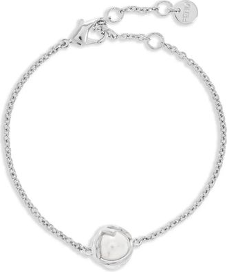 Fendi Bracciale con perle - Argento