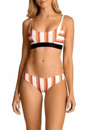 Boys + Arrows WomenS Striped Bikini Bottom In Orange Stripe
