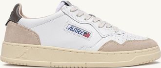 Autry SNEAKERS MEDALIST LOW IN SUEDE E PELLE BIANCA E MOREL