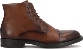 Kazar Casual Enkellaarsjes - Heren - Veterlaarzen - Bruin - 44 EU - Wol - Schoenen