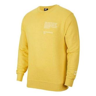 Nike Swoosh Athleisure Casual Sports Pullover Yellow CU4035-761