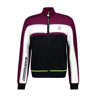 Casablanca Stripe Merino Knit Track Jacket - Heren - Zomerjassen - Veelkleurig - XL - Wol - Jassen