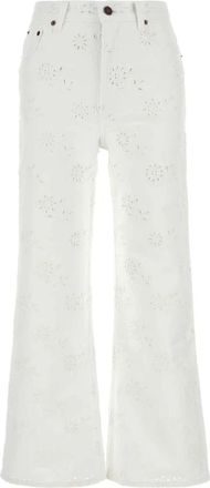 Chlo&eacute; High-Rise Wide-Leg Jeans - Dames - Loose Fit Jeans - Wit - W30 - Katoen - Jeans