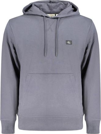 Calvin Klein Blauwe Katoenen Heren Sweater Hoodie - Heren - Hoodies - Blauw - L - Katoen - Hoodies & sweatvesten
