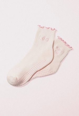 Bala The Frilly Sock in Blush at Nordstrom, Size Medium