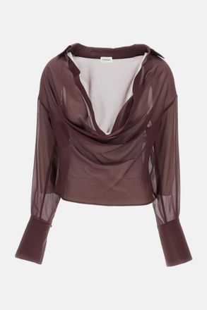 Andamane Maroon V-neck Top