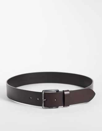 HUGO BOSS BOSS Black Jeeko cintura in pelle marrone