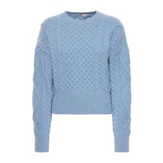 Stella McCartney Truien & Vesten, Dames, Blauw, 3Xs, Elegante blauwe trui voor een casual look