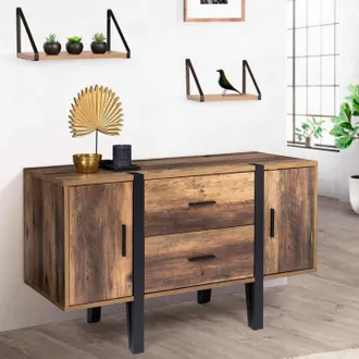 IDMarket Austria Aparador Bajo Con Pata De Pasador De Madera 105 Cm
