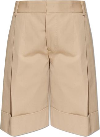 Dsquared2 Logo Shorts - Dames - Korte Broeken - Beige - M - Katoen - Korte Broeken