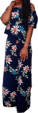 Alythea Top And Pant Set In Navy Multi