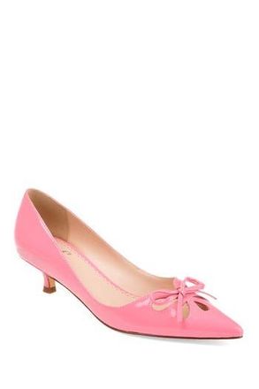 Journee Collection Lutana Kitten Heel Pump in Pink at Nordstrom Rack, Size 7.5
