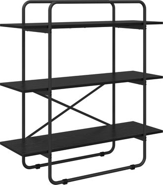 vidaXL Estanter&iacute;a 3 Niveles 100 X 35 X 105 Cm Pb Roble Negro Vidaxl