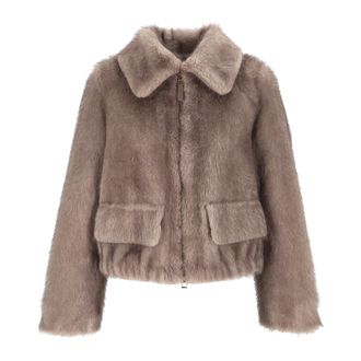 Bully Giacca con cappuccio in ecopelliccia - - Jackets - Donna - Marrone - L