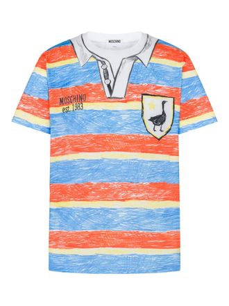 Moschino striped cotton T-shirt - Blue