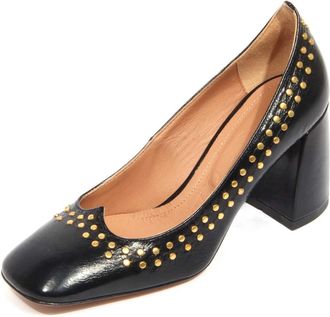 A.Bocca Vintage-effect schoenen met studs - Dames - Pumps - Zwart - 36 EU - Schoenen