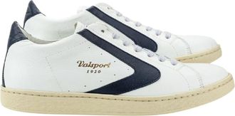 Valsport Blauwe Leren Sneakers Boomerang Zool - Heren - Sneakers - Blauw - 45 EU - Katoen - Schoenen